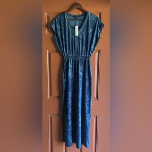 White House Black Market blue maxi dress